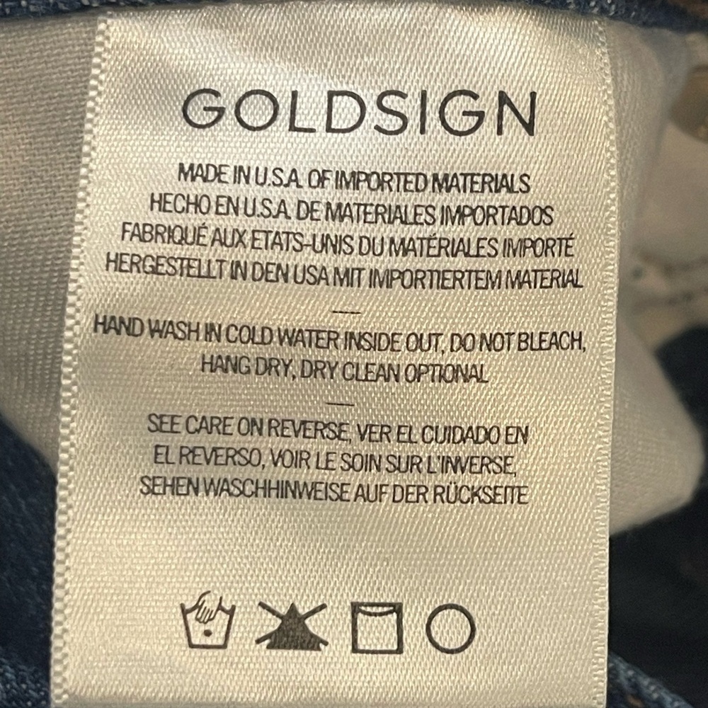 Goldsign A Jean, Dark Blue, Straight Leg, High Rise, 28” Inseam,W3342-759,Sz. 25 - Picture 6 of 16